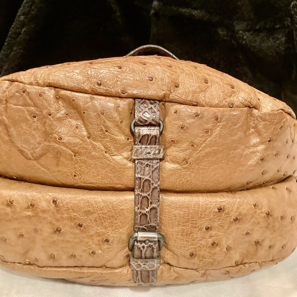Bottega Veneta Runway Crocodile Ostrich Noce Bag - Picture 9 of 16
